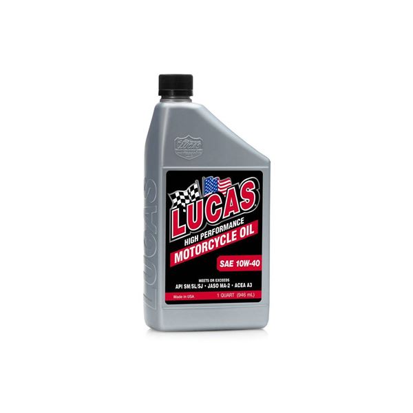 Lucas High-Performance Motorcycle Oil SAE 10W-40, 946mL, 6-Count