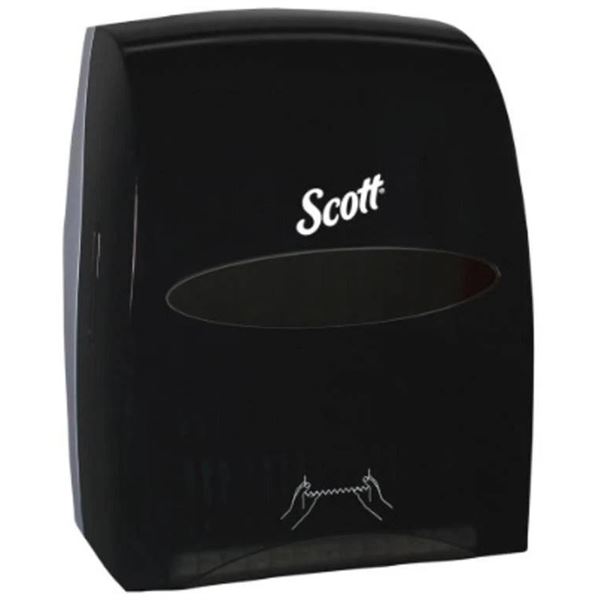 Scott Manual Hand Towel Dispenser, Model 46253, Smoke/Purple Hub