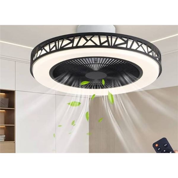 NFOD Ceiling Fan with Lights - Model X0041EHR17, Black Finish
