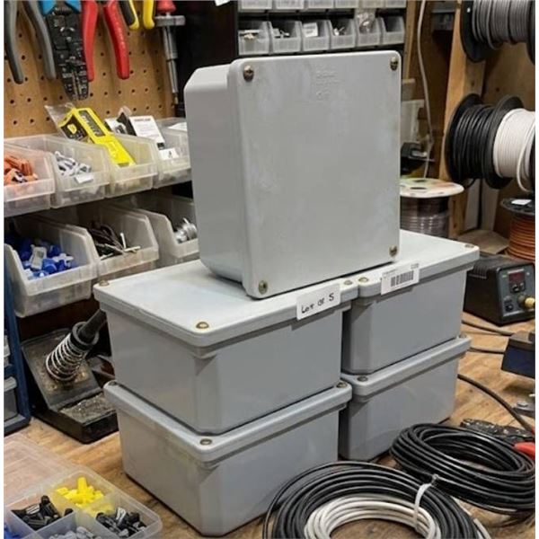Lot of 5 Scepter J8864 Electrical Junction Boxes Made in Canada