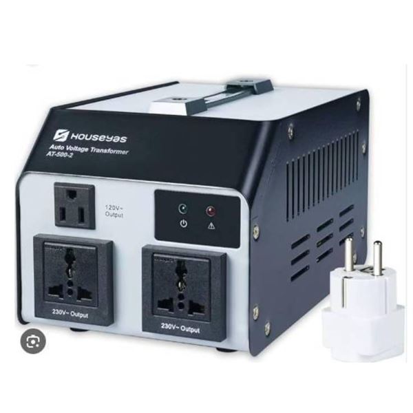 Houseyas Auto Voltage Transformer AT-1000-2 with 120V and 230V Outputs