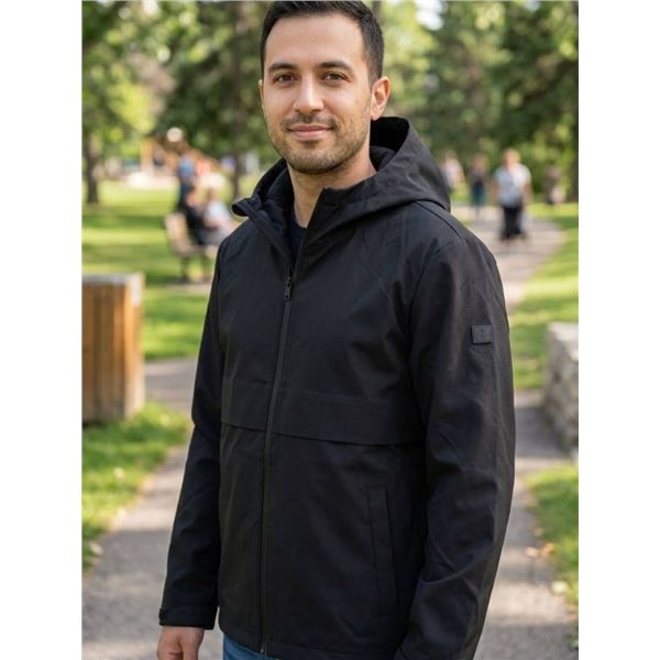 Dockers Men’s Hooded Jacket, Size Medium, Black