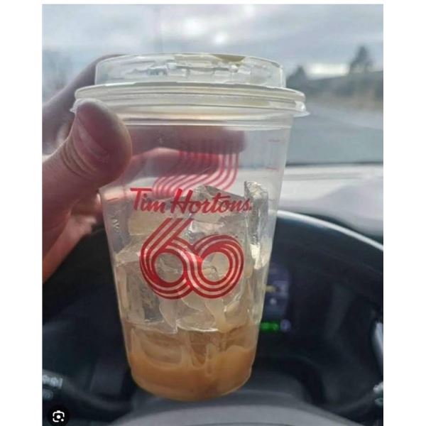 Tim Hortons 60th Anniversary Cold Beverage Cups, Medium, 1000 Units - No Lids