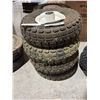 Image 3 : Lot of 4 Tires with Rims, 4.10/3.50-4 10" Tires