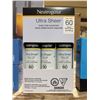 Image 3 : Neutrogena Ultra Sheer Body Mist Sunscreen, SPF 60, 3 x 141 g
