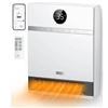 Image 1 : DREO Smart Wall Heater, IP24 Electric PTC Space Heater for Indoor Use, 30° Oscillation, Adjustable T