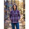 Image 1 : Realtree Women's M/M Plush Hoodie in Purple Plaid