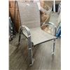 Image 3 : Lot of 6 StyleWell Stacking Sling Chair, Graphite Finish, Riverbed Tan Fabric