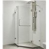 Image 1 : VIGO VG6062BNCL38 Frameless Shower Door Set, Clear Glass, 38 in. W x 73.38 in. H