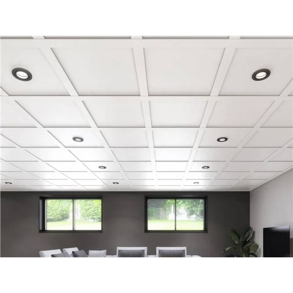 Embassy Plus Suspended Panel Ceiling Kit, Covers 60 sq. ft.