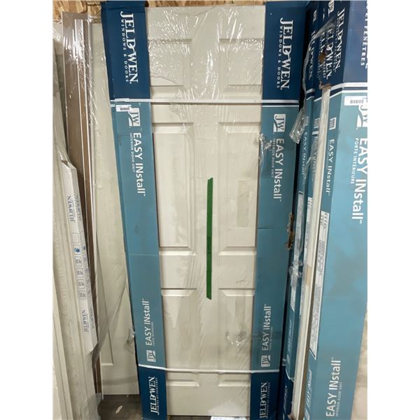 Lot of 2 Jeld-Wen Easy Install Interior Door Units, 80 x 30 Inch and 80 x 32 Inch