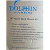 Image 4 : Dolphin Plumbing 36-Inch Square Black Shower Kit, Model 36x36x74