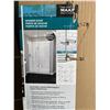 Image 3 : Maax Utile Shower Door, Pivot Door, 56-59 in, Matte Black Finish