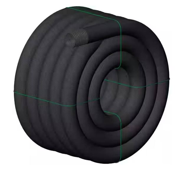 Big 'O' 4 in x 100 ft Perforated Drain Pipe with Filter Sock