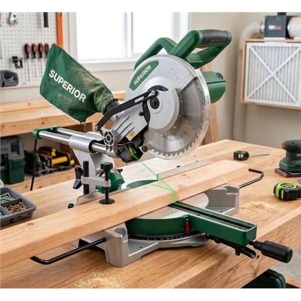 Superior 10-Inch Sliding Compound Mitre Saw with Laser