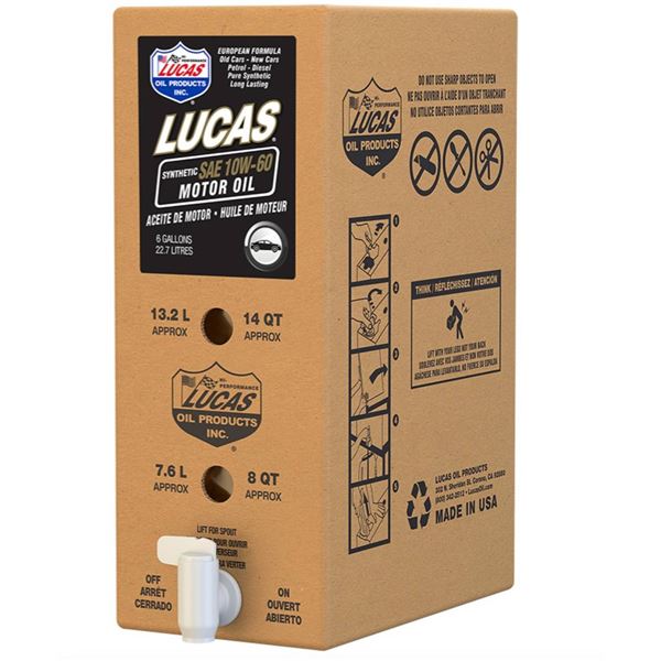Lucas Synthetic SAE 10W-60 Motor Oil, 6 Gallons