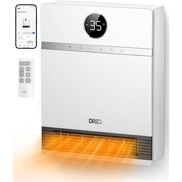 DREO Smart Wall Heater with alexa control