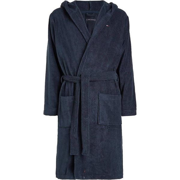 Tommy Hilfiger Plush Robe, S/M, Navy