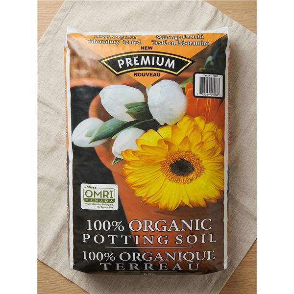 Premium 100 Percent Organic Potting Soil, 85L