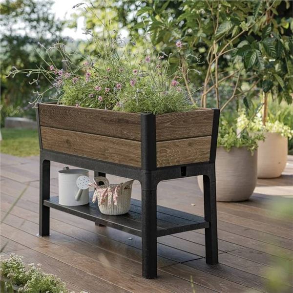 Keter Walnut Elevated Garden Bed
