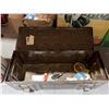 Image 2 : Brown Metal Storage Container With Dimensions 26in x 10in x 9.5in