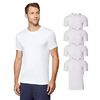 Image 1 : Men's 4-Pack Short Sleeve Crew Neck T-Shirts, Size L/G, White