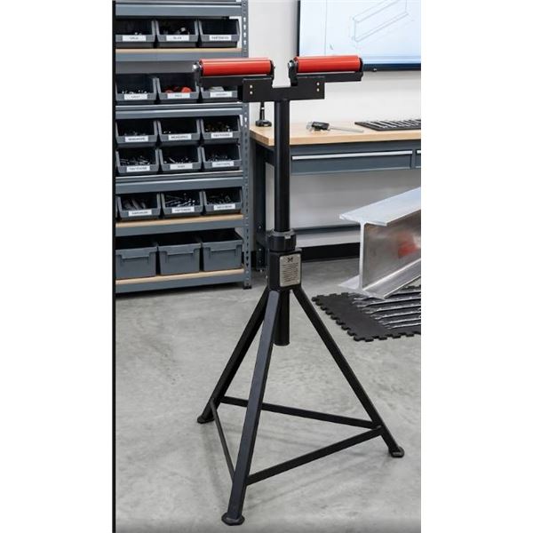 Adjustable Roller Stand With Twin 6-Inch Rollers and 100 lb Weight Limit