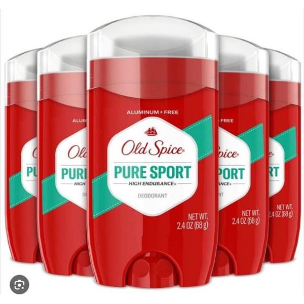 Old Spice Pure Sport Deodorant 5 Pack 85g Each Total 425g