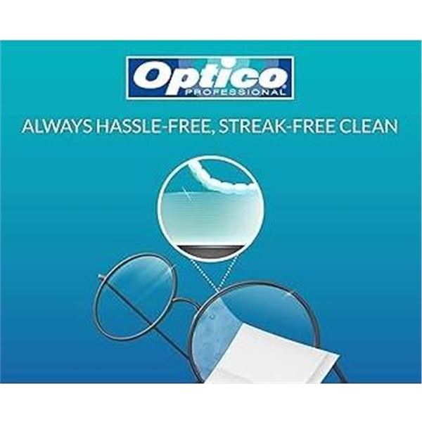 2 Optico Lens Cleaning Wipes for Optical and Electronic Surfaces