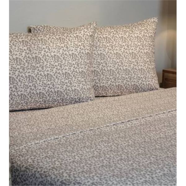King Size 4-Piece 100 Percent Cotton Flannel Sheet Set Made in Portugal