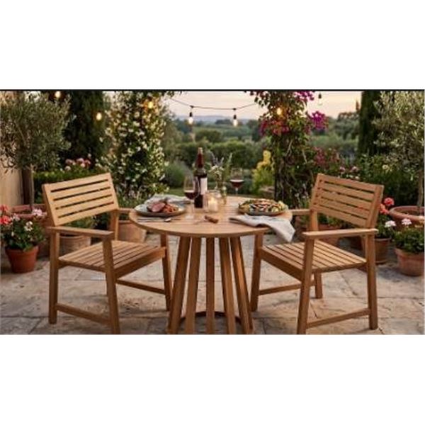 Bali Bistro Set 3-Piece TS25321 Wooden Table and Chairs