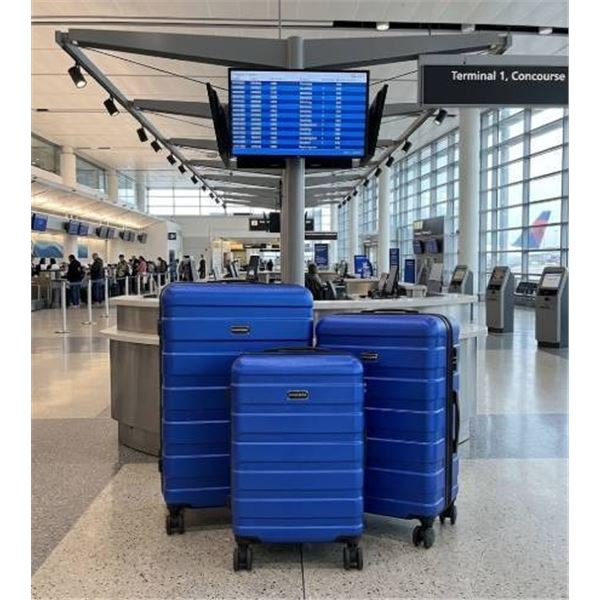 Pack & Fly 3-Piece Luggage Set, Navy Blue Edition, Model 003012