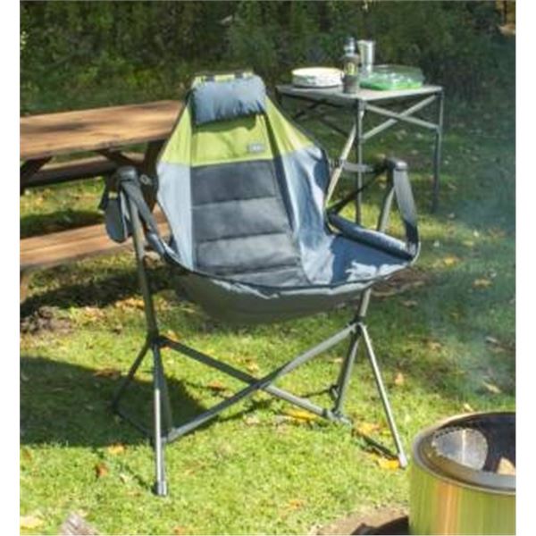 Rio Swinging Hammock Chair With Footrest, Portable Design