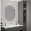 Image 1 : Royce Oval LED Wall Mirror With Integrated Defogger and Touch Functions