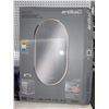 Image 2 : Royce Oval LED Wall Mirror With Integrated Defogger and Touch Functions
