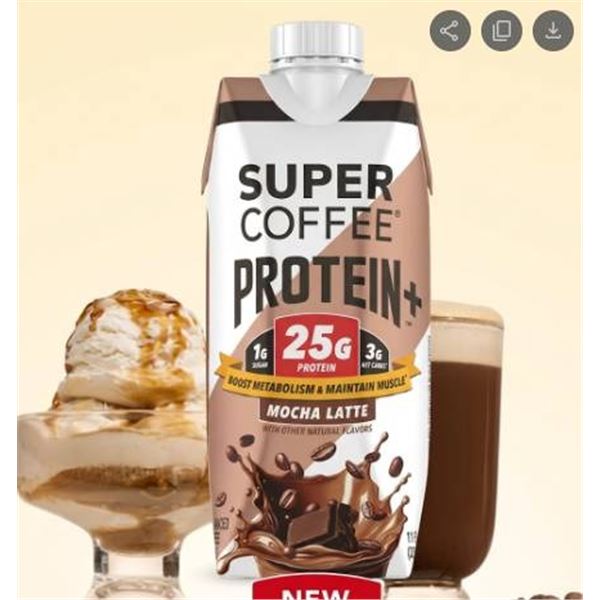 Super Coffee Protein+ Mocha Latte 330 ml, 12 Units