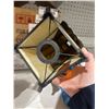 Image 3 : Stained Glass Candle Holder with Metal Frame and Open Top
