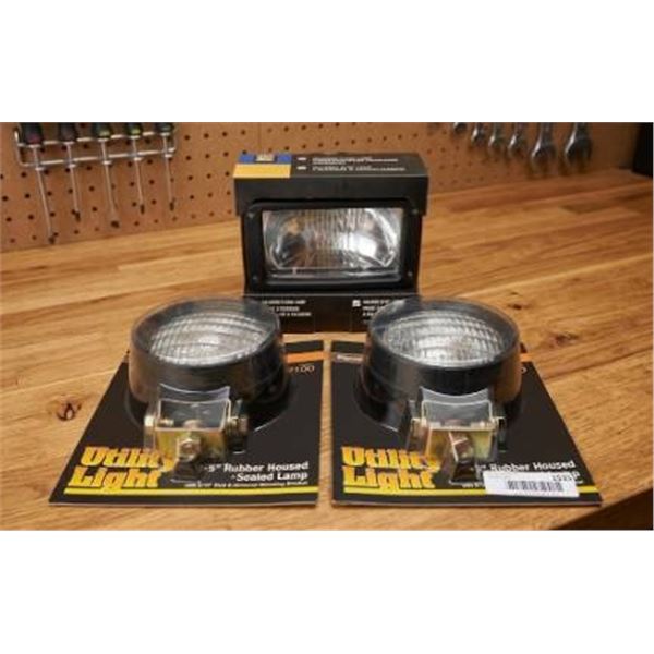 3 Utility Lights Including Buyers Products Models 1492000 and 4250161