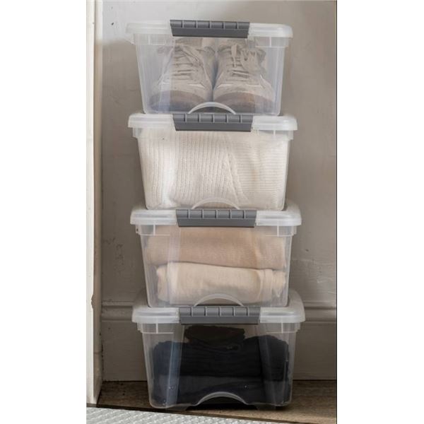 Buckle-Up Storage Set, 12.9 QT/12.2 L, 4-Pack