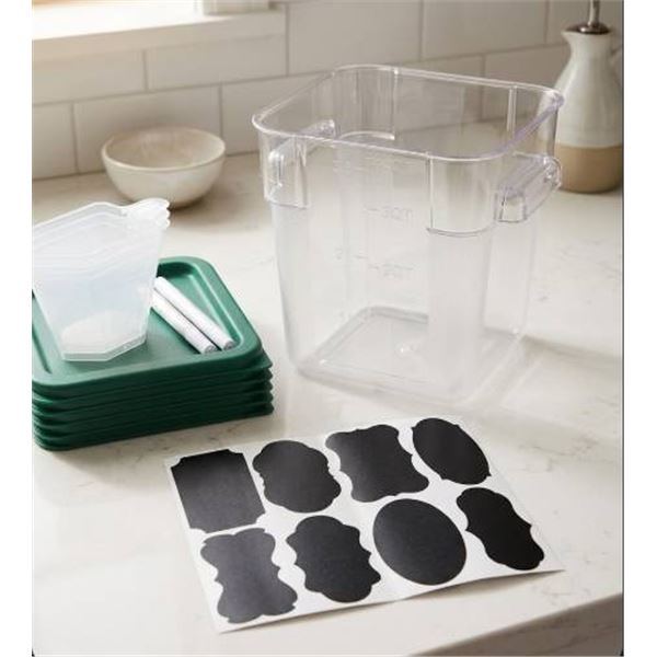 Food Storage Container With Accessories, Transparent, 3.5-Quart Capacity