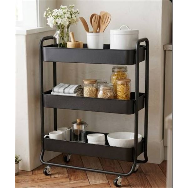 Neatfreak Extra-Wide Rolling Cart with 3-Tier Shelving