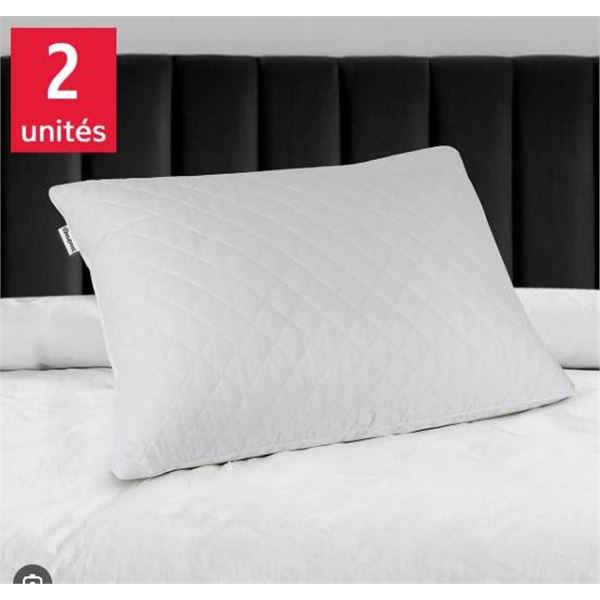 Beautyrest Quilted Pillows, Set of 2, White