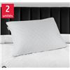 Image 1 : Beautyrest Quilted Pillows, Set of 2, White