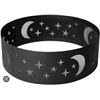 Image 2 : Amazon Basics Outdoor Round Steel Fire Ring - 36-Inch, Star and Moon Design, Black