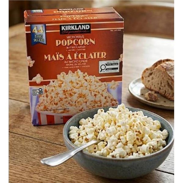 Kirkland Microwave Popcorn Butter Flavour 44 Bags 93g Each
