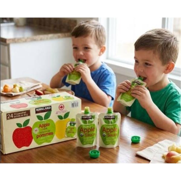 Kirkland Apple Snack 90g Pouches, 24-Count