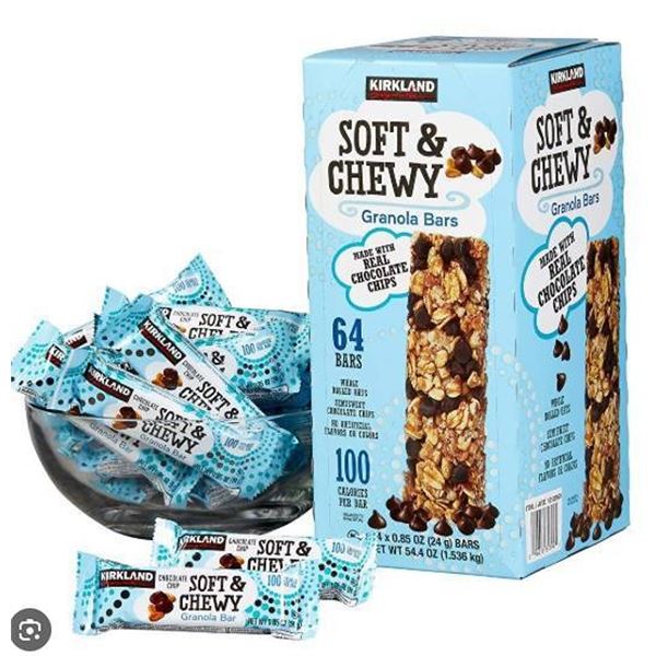Kirkland Soft & Chewy Granola Bars, 1.54 kg, 64 Bars