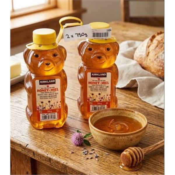 Kirkland Signature 100 Percent Pure Canadian Liquid Honey, 2 x 750g