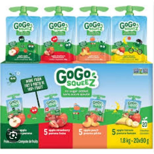 GoGo SqueeZ Organic Pouch Pack, 28 Pouches, Assorted Fruit Flavors