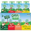Image 1 : GoGo SqueeZ Organic Pouch Pack, 28 Pouches, Assorted Fruit Flavors